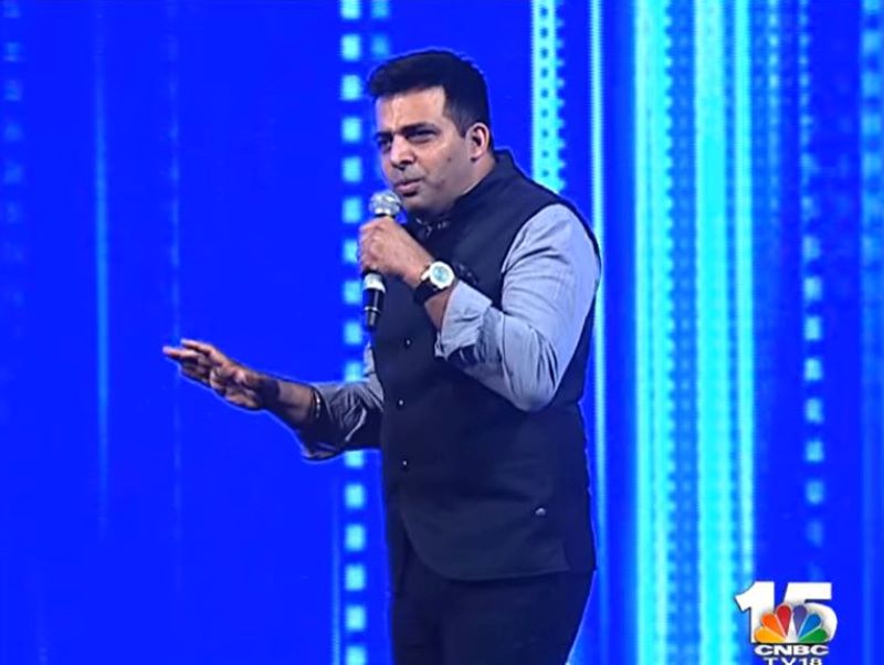 Amit Tandon in a still from CEO's Got Talent (2014) 