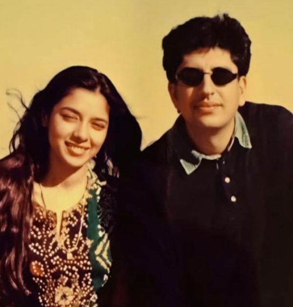 An old photograph of Ashwin K Verma with Rupali Ganguly