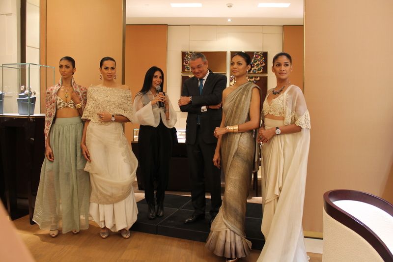 Anamika Khanna (third from left) at the BVLGARI stpre launch in Delhi