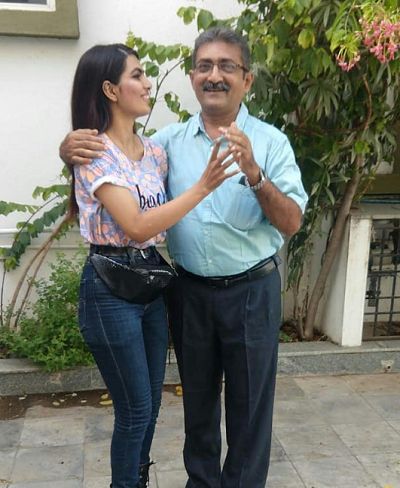 Ananya S Rao with her father