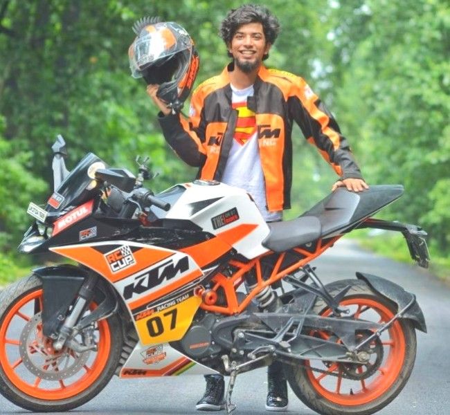 Anurag Dobhal with his KTM RC