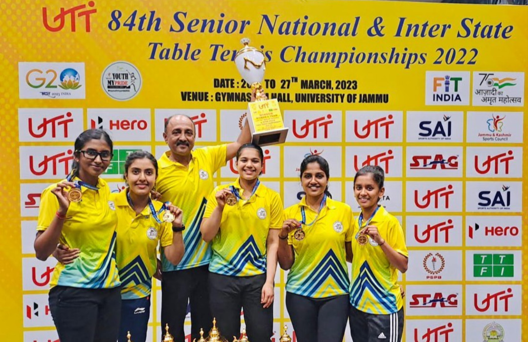 Ayhika Mukherjee after winning at the Senior National Championship 2022