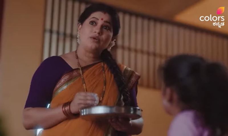 Bhagyashri Rao as 'Jaya Srishti' in a still from the television serial 'Lakshana'