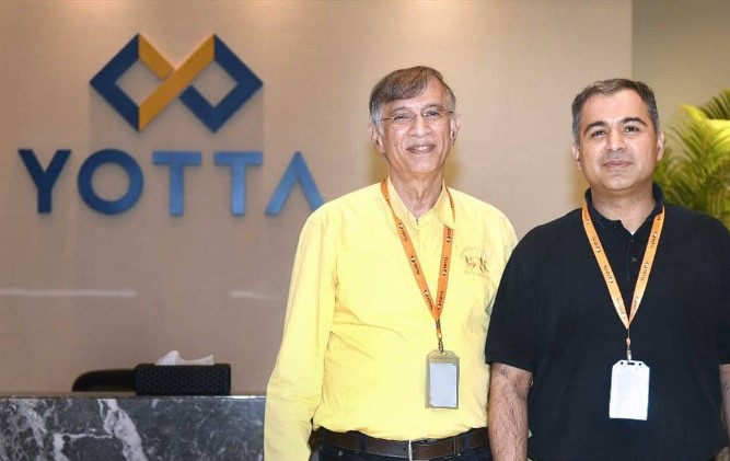 Darshan Hiranandani with his father at their Yotta venture