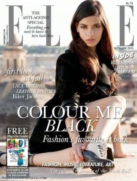 Diana Penty on the cover of Elle magazine 