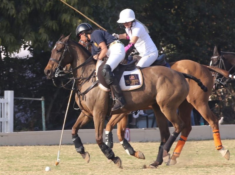 Divyakriti Singh playing polo during the La Polo Jodhpur Season 2019