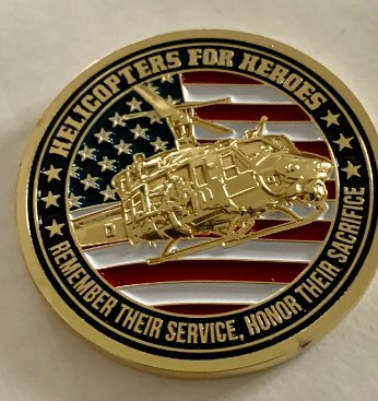Fahim Fazli's challenge coin from Helicopters for Heroes