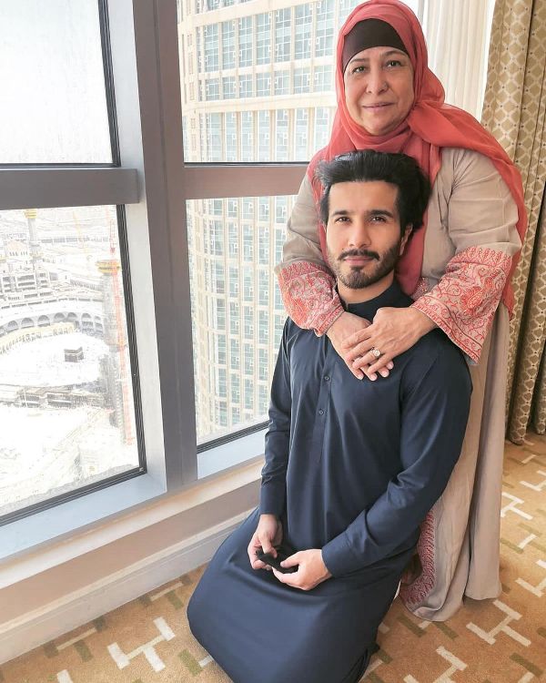 Feroze Khan with his mother