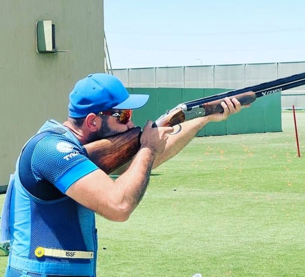 Gurjoat Siingh Khangura at the 2023 ISSF World Cup held in Egypt