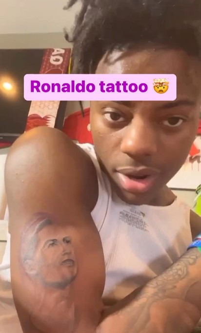 IShowSpeed's Ronaldo tattoo