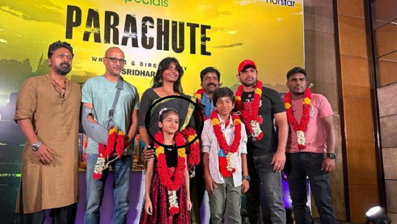 Iyal in a media conference for the web series Parachute 