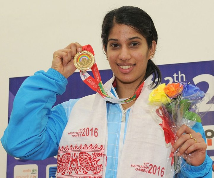 Joshana Chinappa at the 12th South Asian Games in 2016