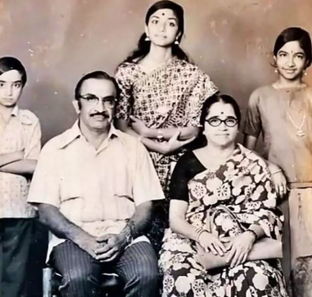 K. S. Chithra with her family