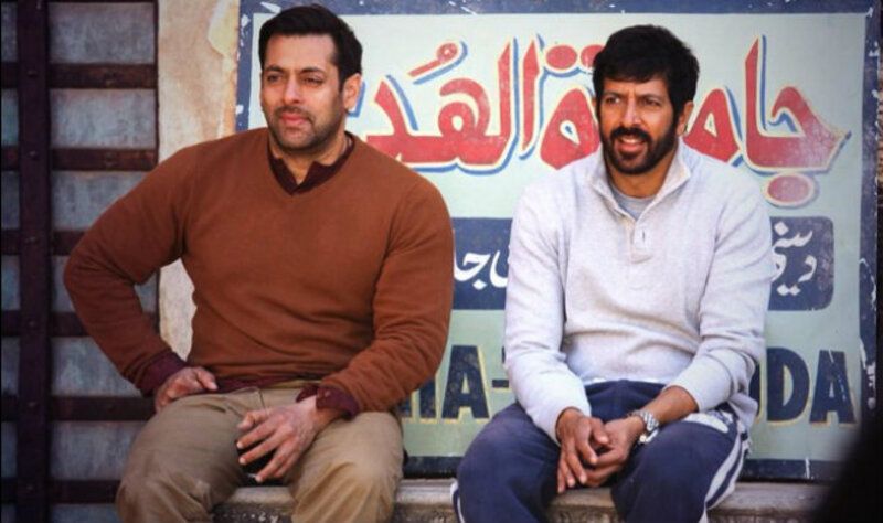 Kabir Khan (right) during the shoot of 'Bajrangi Bhaijaan' (2015)