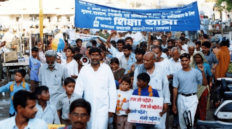 Kailash Satyarthi leading the Siksha Yatra