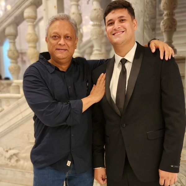 Kiran Karmarkar with his son