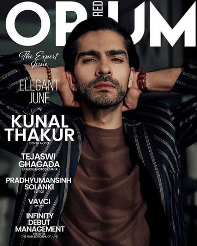  Kunal Thakur featured on the cover of Opium magazine