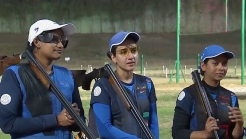 Manisha Keer (extreme right) at Asian Games 2023