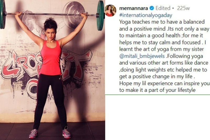 Mannara Chopra's Instagram post