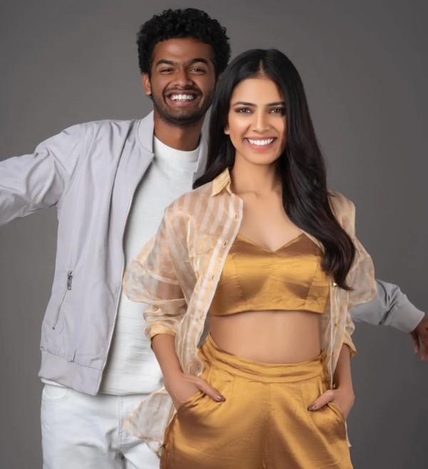 Mathew Thomas with Malavika Mohanan (right) during the promotion of the film Christy 