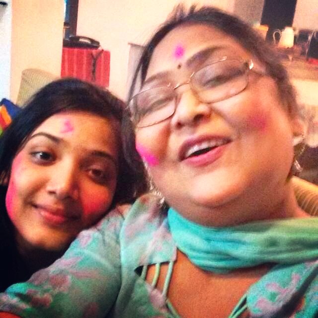 Medha Shankar with her mother