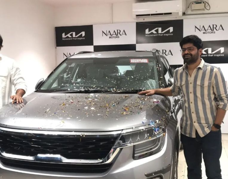 Nagabhushana N S with Kia Seltos SUV