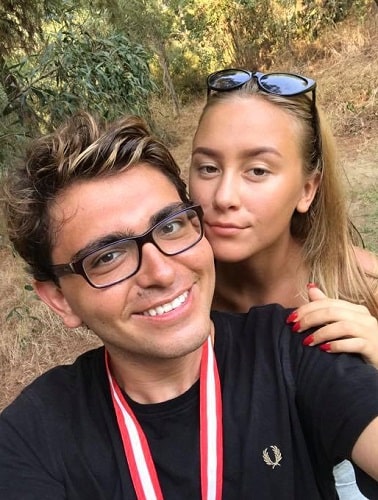 Navid Sole with his ex-girlfriend