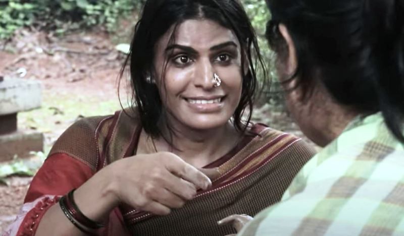 Neethu Vanajakshi in a still from the short film 'Niguda Mouna'