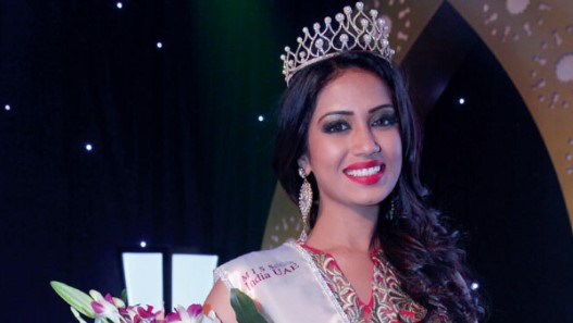Nivetha Pethuraj after being crowned as Miss India UAE in 2015