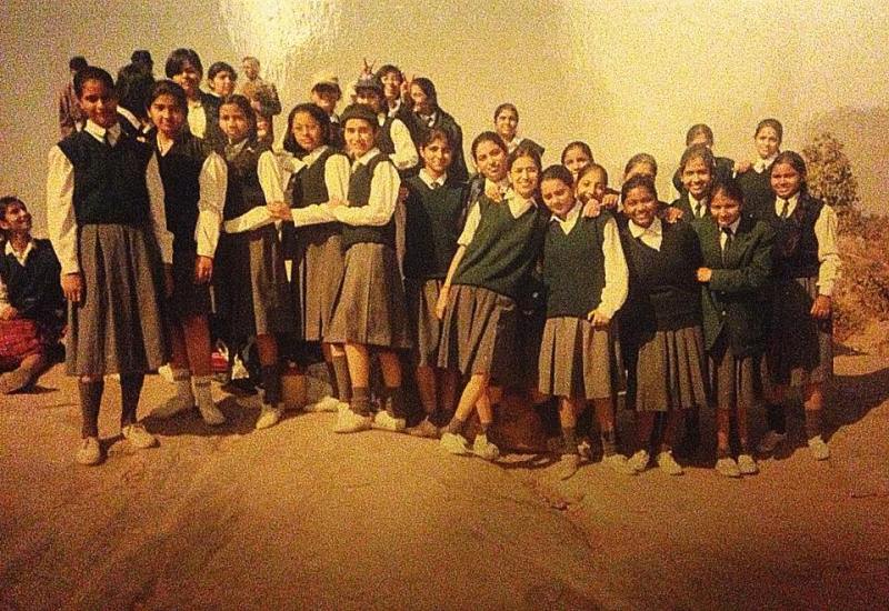 Parakh Madan with her classmates