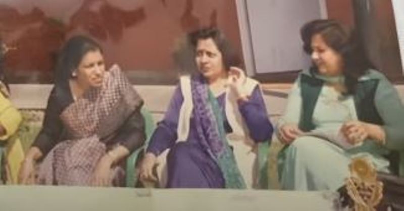 Paramvir's mother (extreme left)
