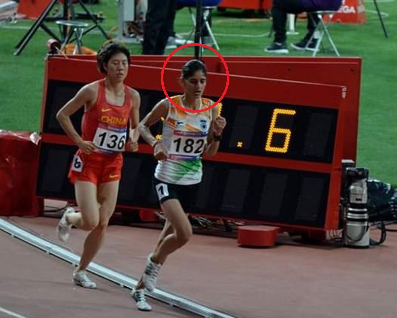 Parul Chaudhary during Asian Athletics Championship