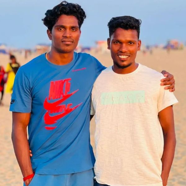 Praveen Chithravel with his younger brother, Velpriyan