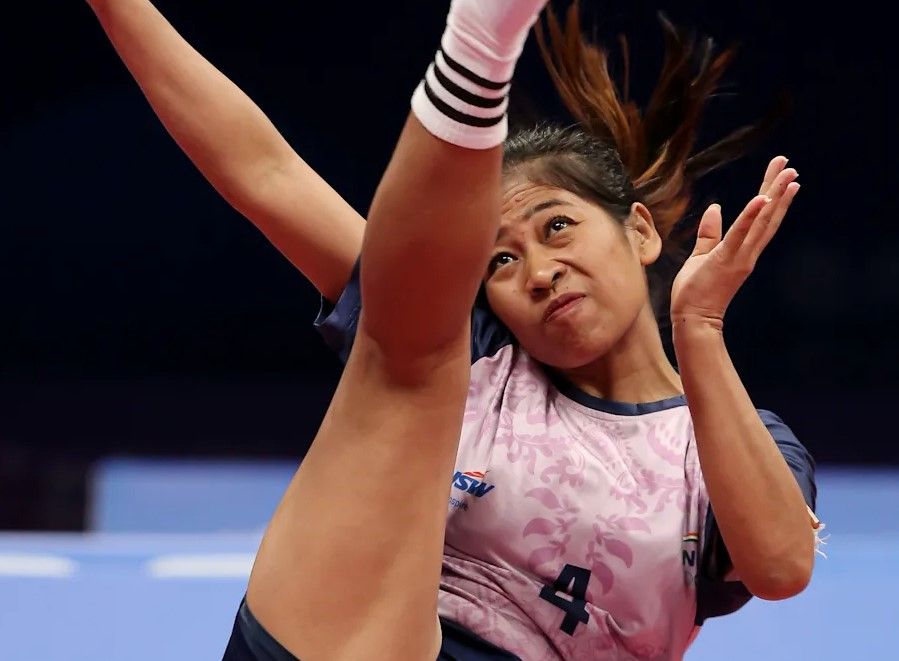 Priya Devi Elangbam during the match in Asian Games 2022