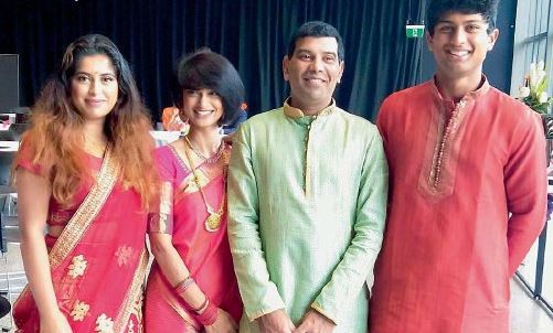 Rachin Ravindra with his family