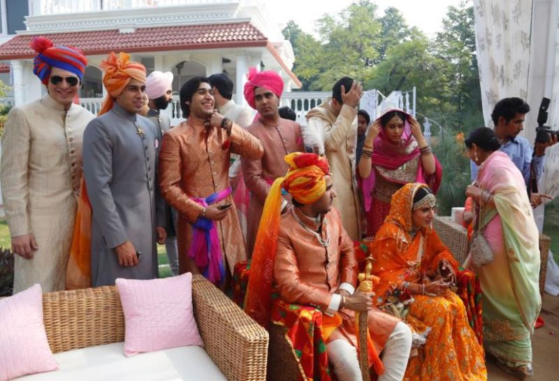 Rajeshwari Kumari and Mehtab on their wedding day