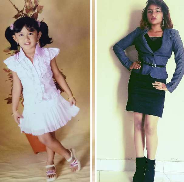 Raveena Daha during her childhood and in her teens