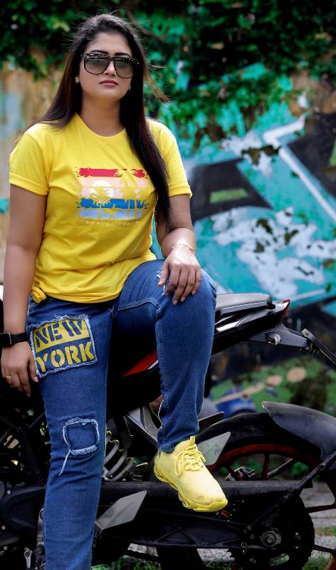 Renjusha Menon during a photoshoot for a brand