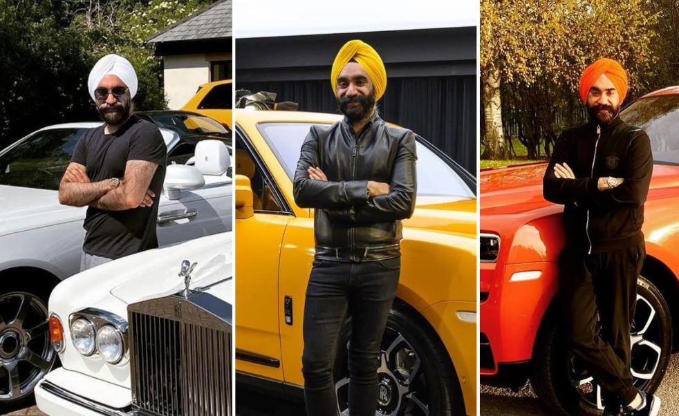 a collage of Reuben Singh's Turban Challenge pictures