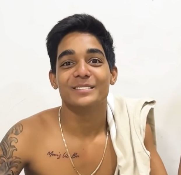 Rohit Zinjurke's tattoo on the right side of his chest
