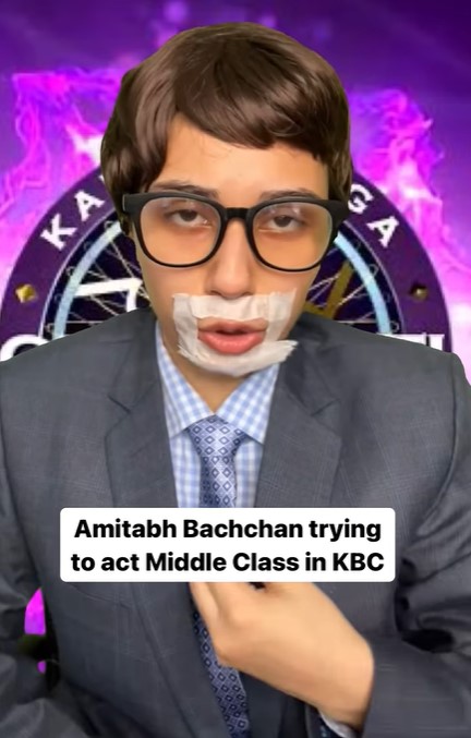 Saloni Gaur dressed up as Amitabh Bachchan in a video