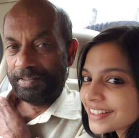 Santhi Mayadevi with her father