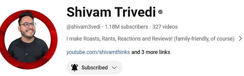 Shivam Trivedi's YouTube channel