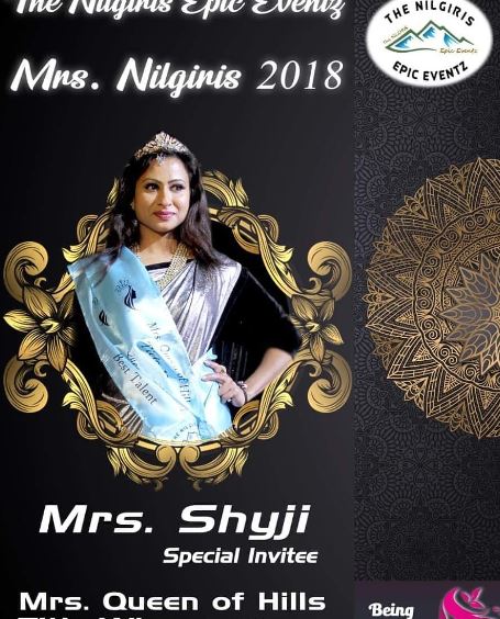 Shyji as a special invitee at Mrs. Nilgiris 2018