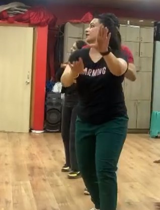 Sirija while practicing dancing