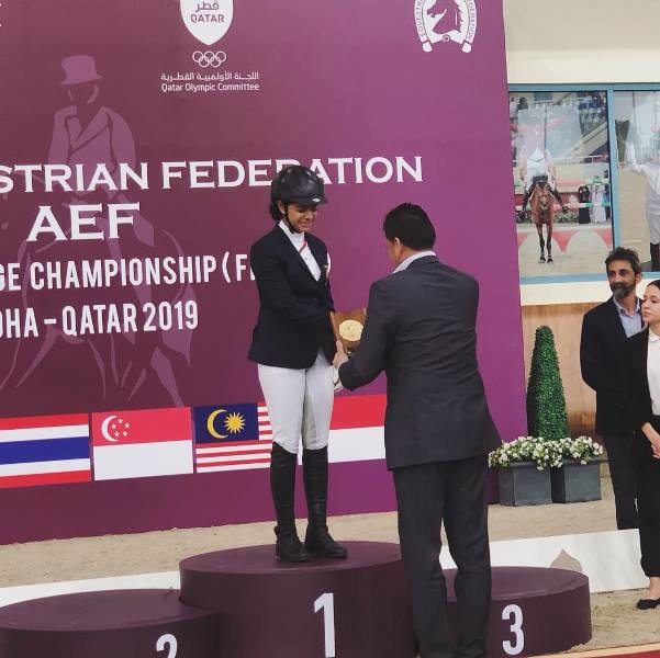 Sudipti at the Asian Equestrian Federation Dressage Championship