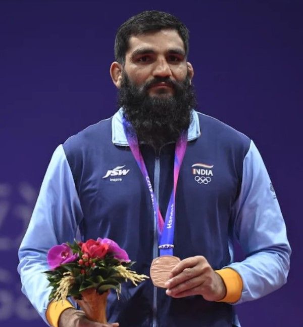 Sunil Kumar won Bronze medal in the 19th Asian Games in 2023