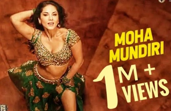 Sunny Leone in a still from the song 'Moha Theeyilae'