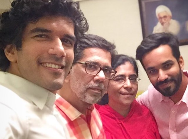 Taher Shabbir with his parents and brother