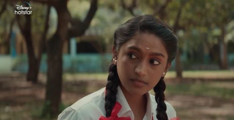 Teja Venkatesh as 'Nandhini' in a still from the series 'Kana Kaanum Kaalangal Season 2' (2023)